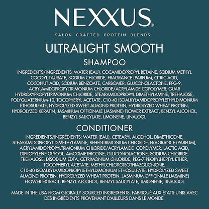 Nexxus Ultralight Weightless Shampoo & Conditioner for Dry, Frizzy Hair - Smooth Treatment to Block Out Frizz, 13.5 oz (Pack of 2)