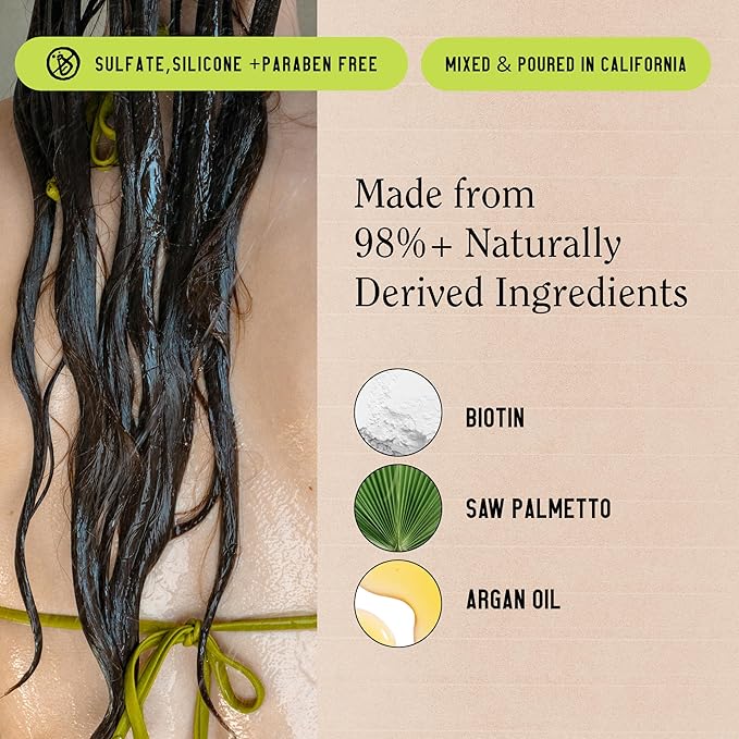 California Naturals Re:GRO Shampoo and Conditioner Set, Anti-Thinning & Hair Growth Support, All Hair Types, Vegan, Natural, Cruelty Free, Silicone, Paraben & Sulfate Free for Women & Men, 20 oz