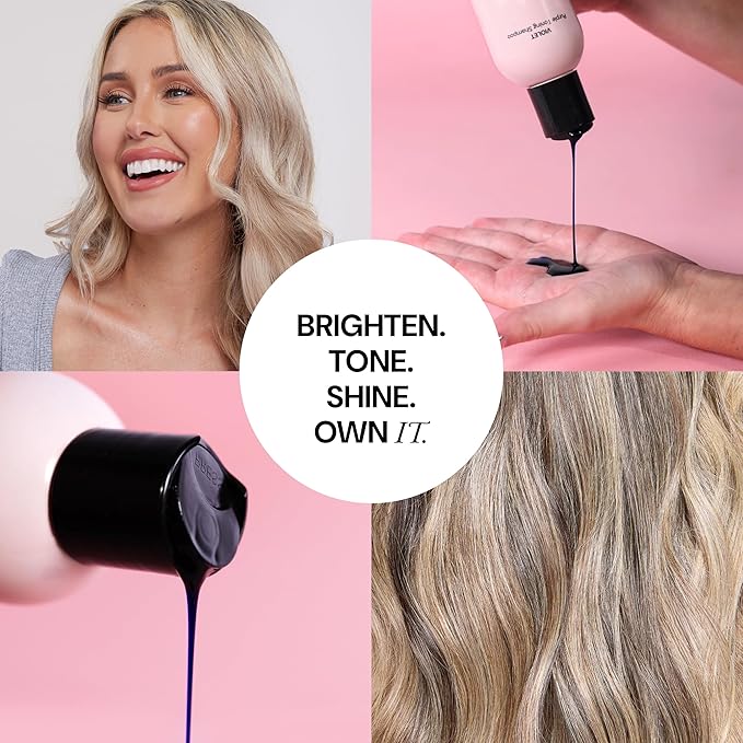 L'ANGE HAIR Violet Purple Toning Shampoo | Restores Hair Color | Tone Correcting Shampoo | Removes Yellow, Orange and Brassy Tone | UV Protection Shampoos | All Hair Types