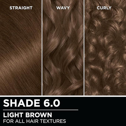 Garnier Hair Color Olia Ammonia-Free Brilliant Color Oil-Rich Permanent Hair Dye, 6.0 Light Brown, 1 Count (Packaging May Vary)