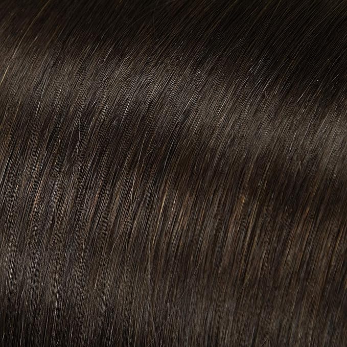 Lacer Hair Ultra Seamless Clip in Hair Extensions Natural Black 14inch Real hair Extensions Invisible Clip in Human Hair 130g 7PCS 18 Clips Natural Human Hair