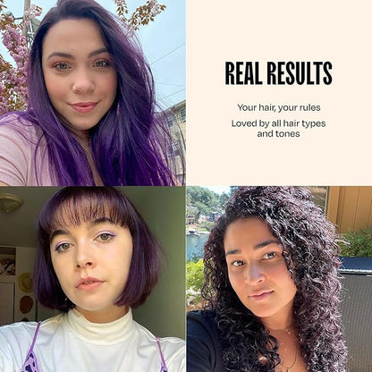 Overtone Color Depositing Semi-Permanent Hair Dye Conditioner - 8 oz For Natural & Color-Treated Hair, Moisturizing Shea Butter & Coconut Oil - Vegan & Cruelty-Free, Purple For Brown is now Royal Plum