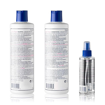 Mane 'n Tail Color Protect Shampoo and Conditioner 12 Ounce Each Plus Hair Strengthener Spray To Rebuild and Strengthen Dyed Hair