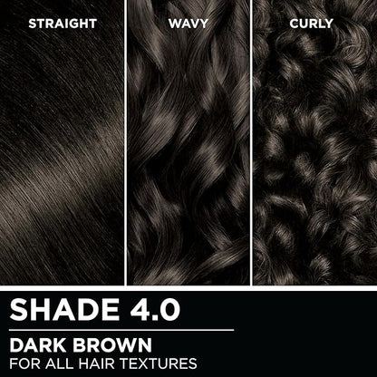 Garnier Hair Color Olia Ammonia-Free Brilliant Color Oil-Rich Permanent Hair Dye, 4.0 Dark Brown, 2 Count (Packaging May Vary)