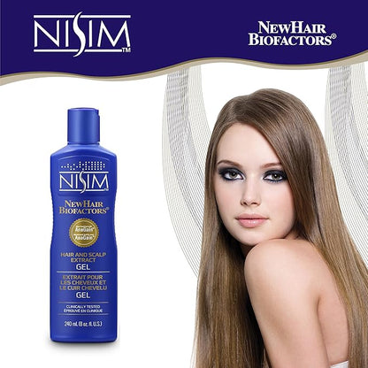 NISIM NewHair BioFactors Hair and Scalp Gel with AnaGain - Specially Formulated for Normal to Dry Hair to Maximize Natural Growth Cycle (8 Ounce / 240 Milliliter)