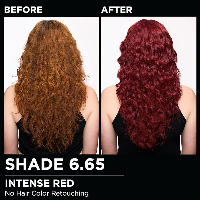 Garnier Olia Hair Color, Oil Powered Ammonia Free Permanent Hair Dye for Long-Lasting Color, 6.65 Intense Red, 2 Dye Kits