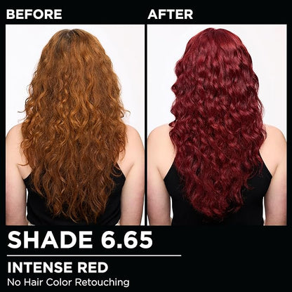Garnier Olia Hair Color, Oil Powered Ammonia Free Permanent Hair Dye for Long-Lasting Color, 6.65 Intense Red, 2 Dye Kits