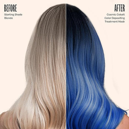 Overtone Color Depositing Semi-Permanent Hair Dye Conditioner - 8 oz For Natural & Color-Treated Hair, Moisturizing Shea Butter & Coconut Oil - Vegan & Cruelty-Free, Extreme Blue