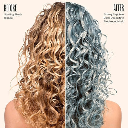 Overtone Color Depositing Semi-Permanent Hair Dye Conditioner - 8 oz For Natural & Color-Treated Hair, Moisturizing Shea Butter & Coconut Oil - Vegan & Cruelty-Free, Smoky Blue is now Smoky Sapphire