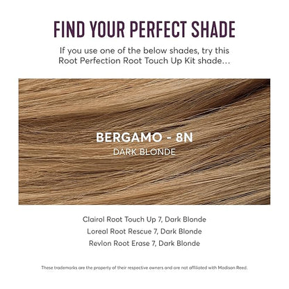 Madison Reed Root Perfection Permanent Root Touch Up, Dark Blonde 8N Bergamo, 10 Minutes for 100% Gray Root Coverage, Ammonia-Free Hair Dye, Two Applications