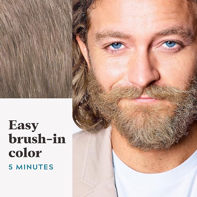 Just For Men Mustache & Beard, Beard Dye for Men with Brush Included, With Keratin Biotin Aloe and Coconut Oil for Healthy Facial Hair - Blond, M-10/15, Pack of 1 (Packaging May Vary)