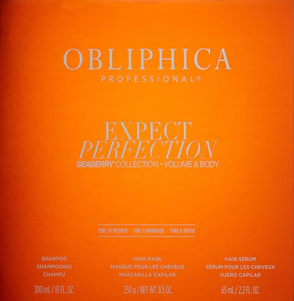 Obliphica Expect Perfection Volume & Body Seaberry Collection Set - Elevate Your Haircare Experience with Luxurious Volumizing and Bodifying Formulas for Beautifully Enhanced Hair