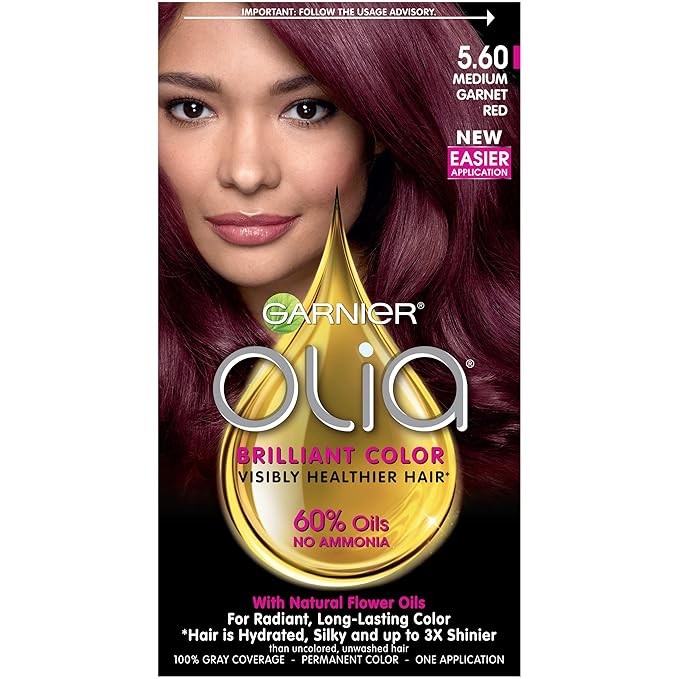 Garnier Olia Ammonia Free Hair Color [5.60] Medium Garnet Red 1 ea
