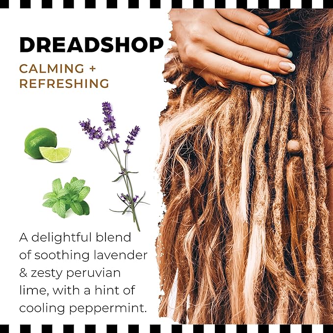Dollylocks Conditioning Oil - Plant-Based & Residue-Free Moisturizing Scalp & Dreadlock Oil, pH Balanced, Vegan (Dreadshop Scent, 4oz)