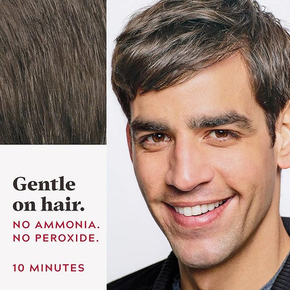 Just For Men Easy Comb-In Color Mens Hair Dye, Easy No Mix Application with Comb Applicator - Medium-Dark Brown, A-40, Pack of 3
