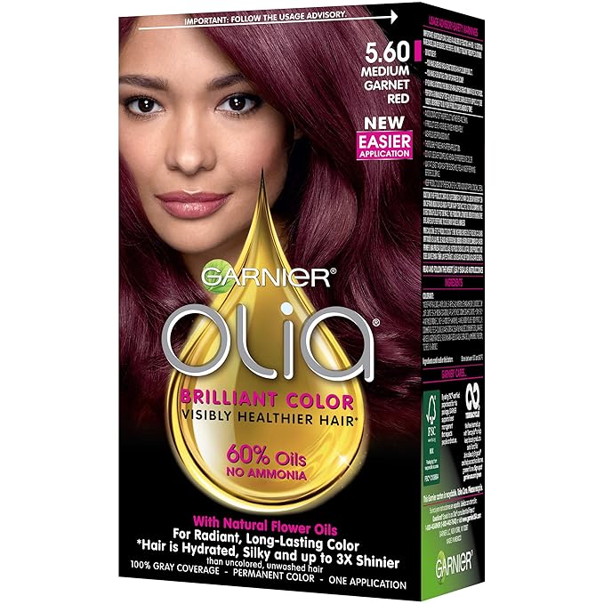 Garnier Olia Ammonia Free Hair Color [5.60] Medium Garnet Red 1 ea