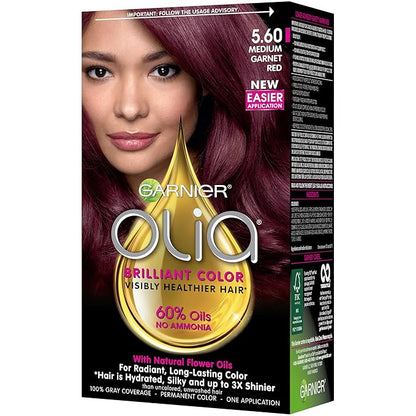 Garnier Olia Ammonia Free Hair Color [5.60] Medium Garnet Red 1 ea