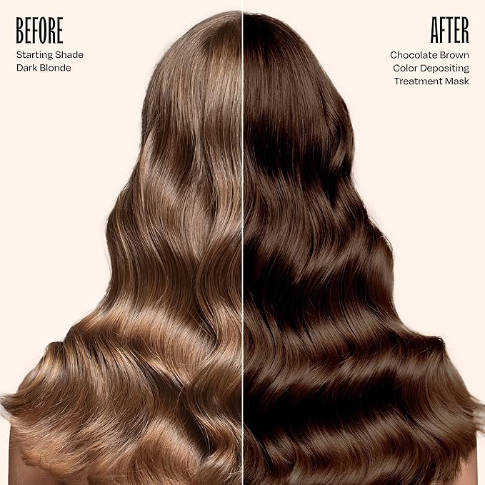 Overtone Color Depositing Semi-Permanent Hair Dye Conditioner - 8 oz For Natural & Color-Treated Hair, Moisturizing Shea Butter & Coconut Oil - Vegan & Cruelty-Free, Chocolate Brown