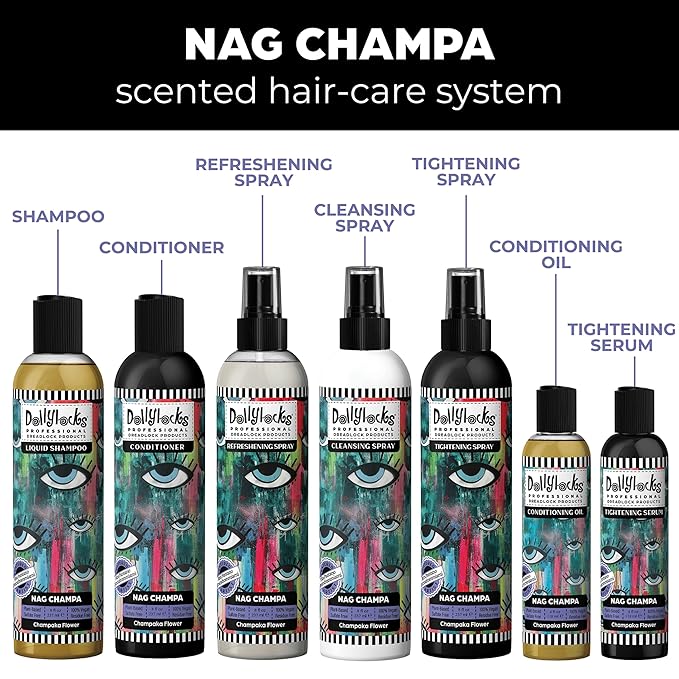 Dollylocks Conditioning Oil - Plant-Based & Residue-Free Moisturizing Scalp & Dreadlock Oil, pH Balanced, Vegan (Nag Champa Scent, 4oz)