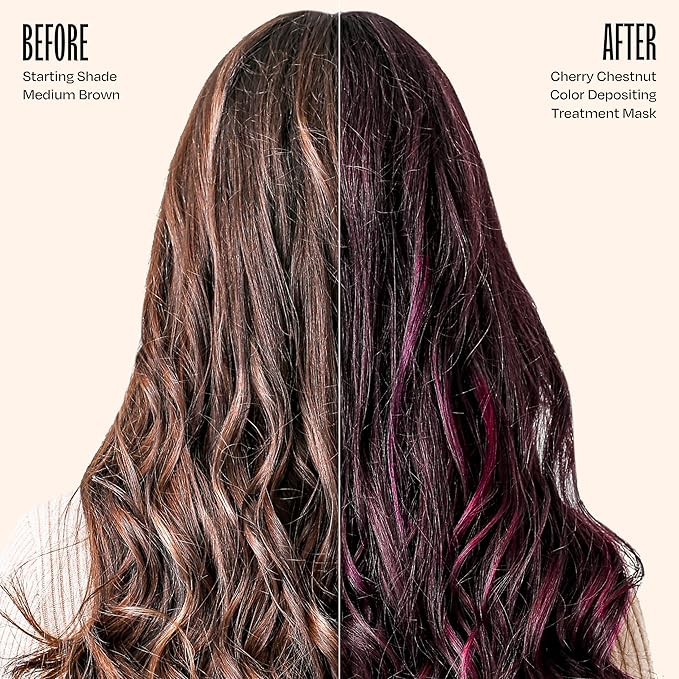 Overtone Color Depositing Semi-Permanent Hair Dye Conditioner - 8 oz For Natural & Color-Treated Hair, Moisturizing Shea Butter & Coconut Oil - Vegan & Cruelty-Free, Cherry Chestnut
