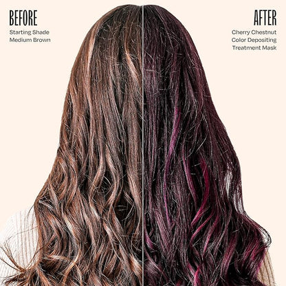 Overtone Color Depositing Semi-Permanent Hair Dye Conditioner - 8 oz For Natural & Color-Treated Hair, Moisturizing Shea Butter & Coconut Oil - Vegan & Cruelty-Free, Cherry Chestnut