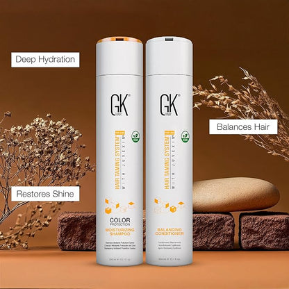 GK HAIR Moisturizing Shampoo & Balancing Conditioner 300ml – Sulfate & Paraben Free for Dry, Oily, Frizzy, Damaged, and Unmanageable Hair – Nourishing Hair Care Set
